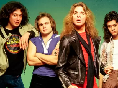 Integrantes de la banda de rock 'Van Halen'