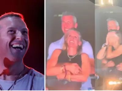 Infidelidad? Chris Martin expuso accidentalmente a una pareja en el concierto de Coldplay