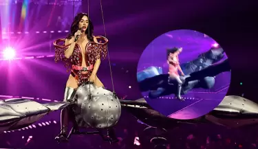 Katy Perry casi cae de las alturas por una falla tcnica durante su concierto