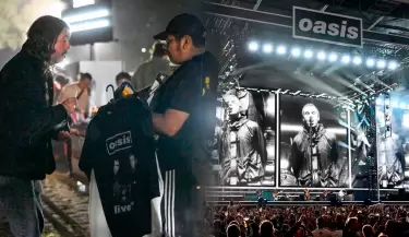 Dave Grohl es captado comprando productos piratas en concierto de Oasis
