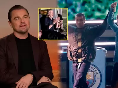 Leonardo DiCaprio vive el histrico reencuentro de Oasis junto a Paul McCartney.