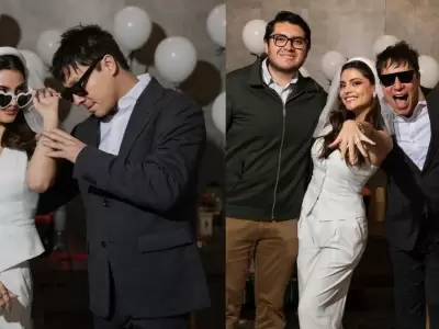 Salim Vera celebr su despedida de solteros junto a su prometida.