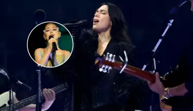 Dua Lipa sorprende al pblico de Miami al interpretar "One Last Time" de Ariana Grande en vivo.