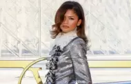 Zendaya deslumbra con un look metalizado en el desfile de Louis Vuitton en Pars