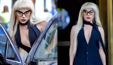 Lady Gaga fue captada en el set de filmacin de la pelcula 'El diablo viste a la moda 2'.