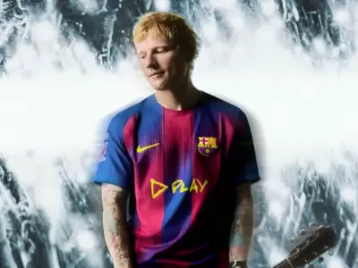 FC Barcelona y Ed Sheeran sorprenden con camiseta edicin limitada inspirada en el lbum 'Play'.