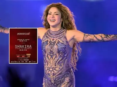 Shakira llega a Lima para tres conciertos en el Estadio Nacional.