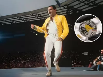 Freddie Mercury recibe homenaje histrico con moneda oficial de The Royal Mint por los 40 aos de Live Aid.