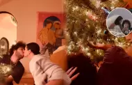 Selena Gómez y Benny Blanco decoran su primer árbol de Navidad como esposos y se dan un tierno beso frente a él