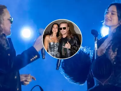 Dua Lipa sorprende nuevamente en Mxico al invitar a Fher Olvera de Man para cantar.