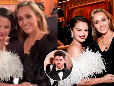 Miley Cyrus y Selena G�mez posan juntas y fans reviven su historia con Nick Jonas.