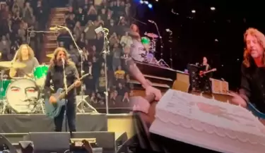 Dave Grohl celebra su cumplea�os en concierto ben�fico de Foo Fighters