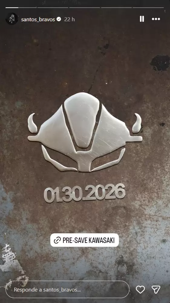 Santos Bravos anuncia pre-save de 'KAWASAKI'. Instagram @santos_bravos