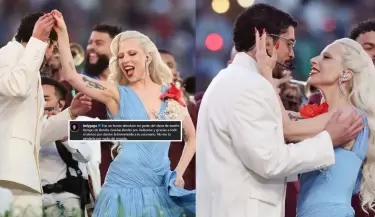 Lady Gaga expresa gratitud a Bad Bunny por incluirla en el medio tiempo del Super Bowl.