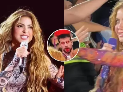 Shakira se viraliz� tras ver foto de Piqu� con "cuernos" en pleno concierto.