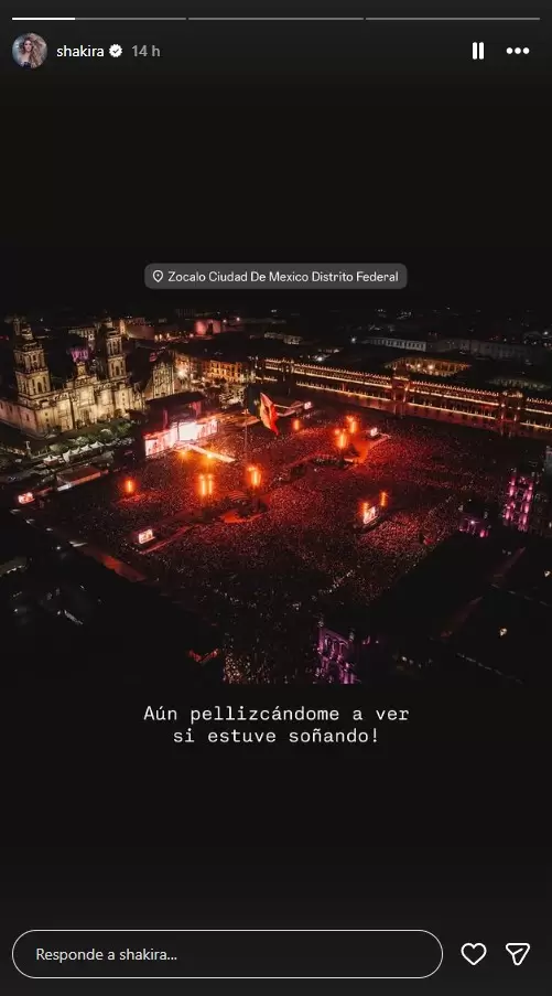 Shakira se emociona tras show histórico en México. (Instagram)