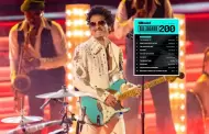Bruno Mars conquista nuevamente el No. 1 del Billboard 200 con su �lbum 'The Romantic'