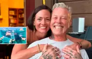 L�der de Metallica pide matrimonio a su novia Adriana Gillet mientras buceaban con tiburones