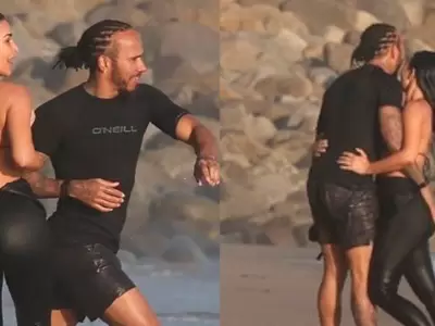 Kim Kardashian y Lewis Hamilton tuvieron cita en Malib�.