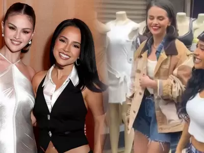 Selena G�mez y Becky G juntas grabando en Los �ngeles