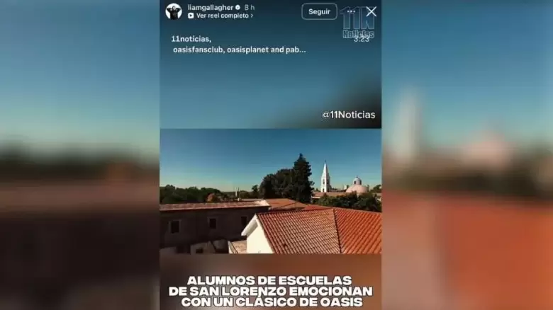 Liam Gallagher compartió el video de los alumnos argentinos.